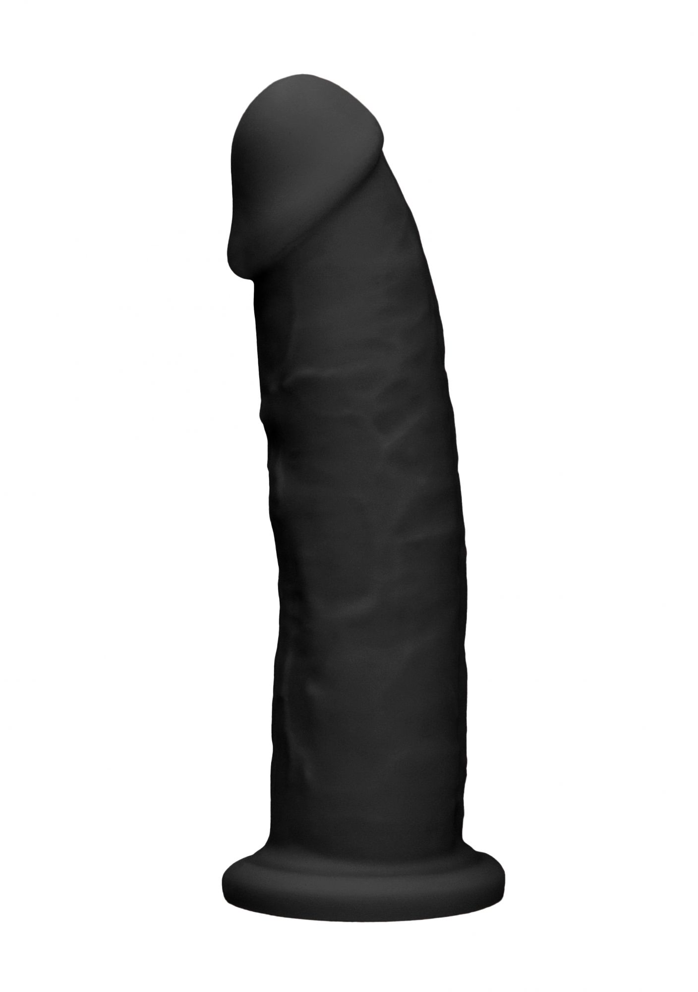 Черный фаллоимитатор Silicone Dildo Without Balls - 22,8 см.