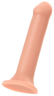 Телесный фаллос на присоске Silicone Bendable Dildo XL - 20 см.