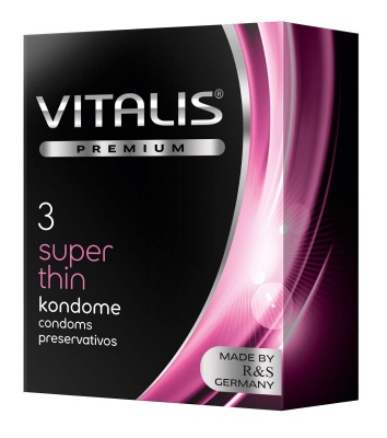 Ультратонкие презервативы VITALIS PREMIUM super thin - 3 шт.