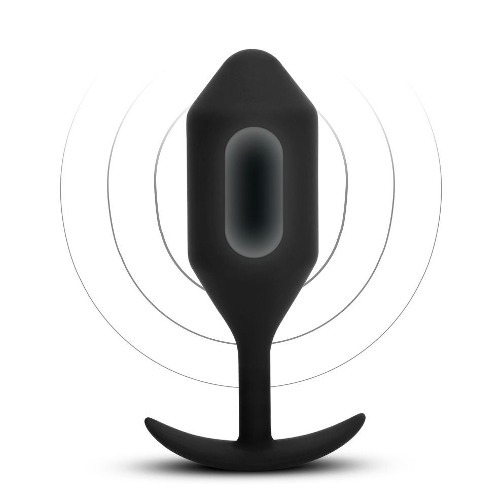 Черная вибропробка для ношения Vibrating Snug Plug 5 - 16,5 см.