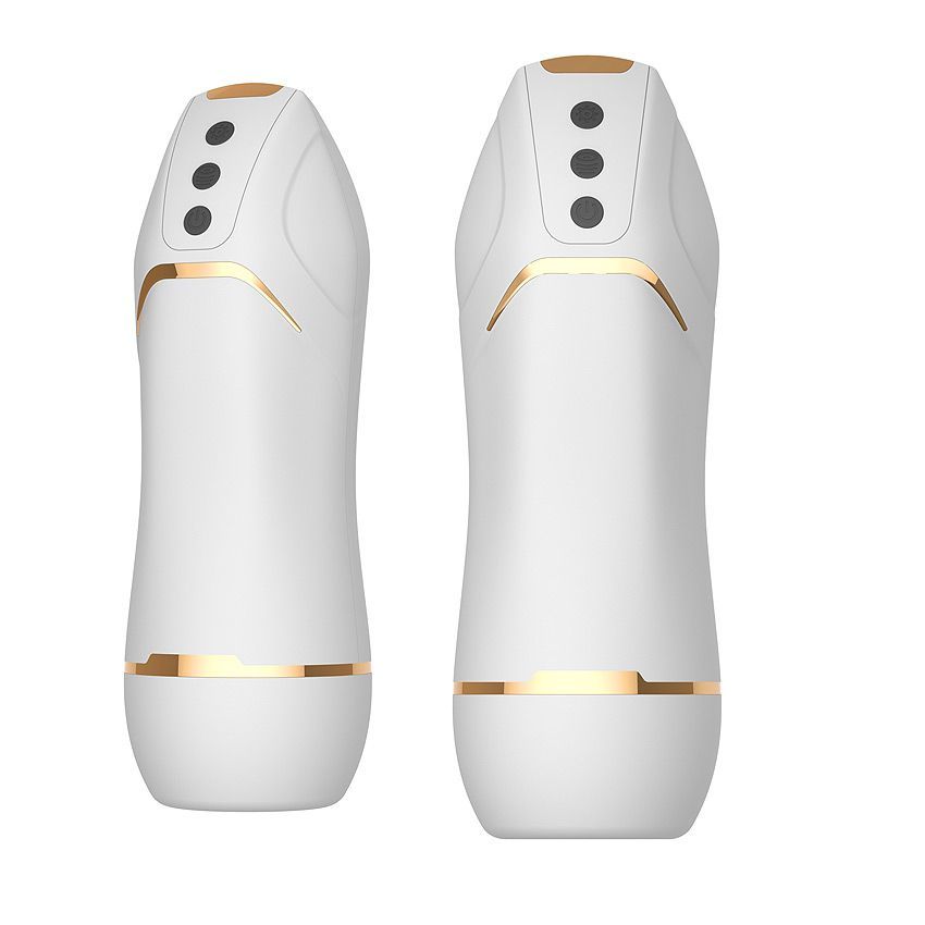 Белый вибромастурбатор Hero с режимом вакуума