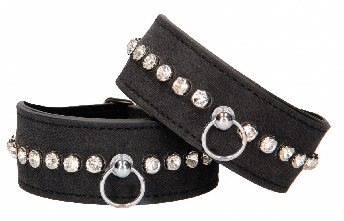 Черные поножи Diamond Studded Ankle Cuffs