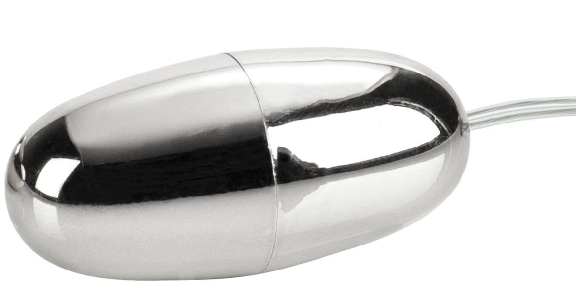 Серебристая гладкая вибропуля Vibrating Silver Bullet