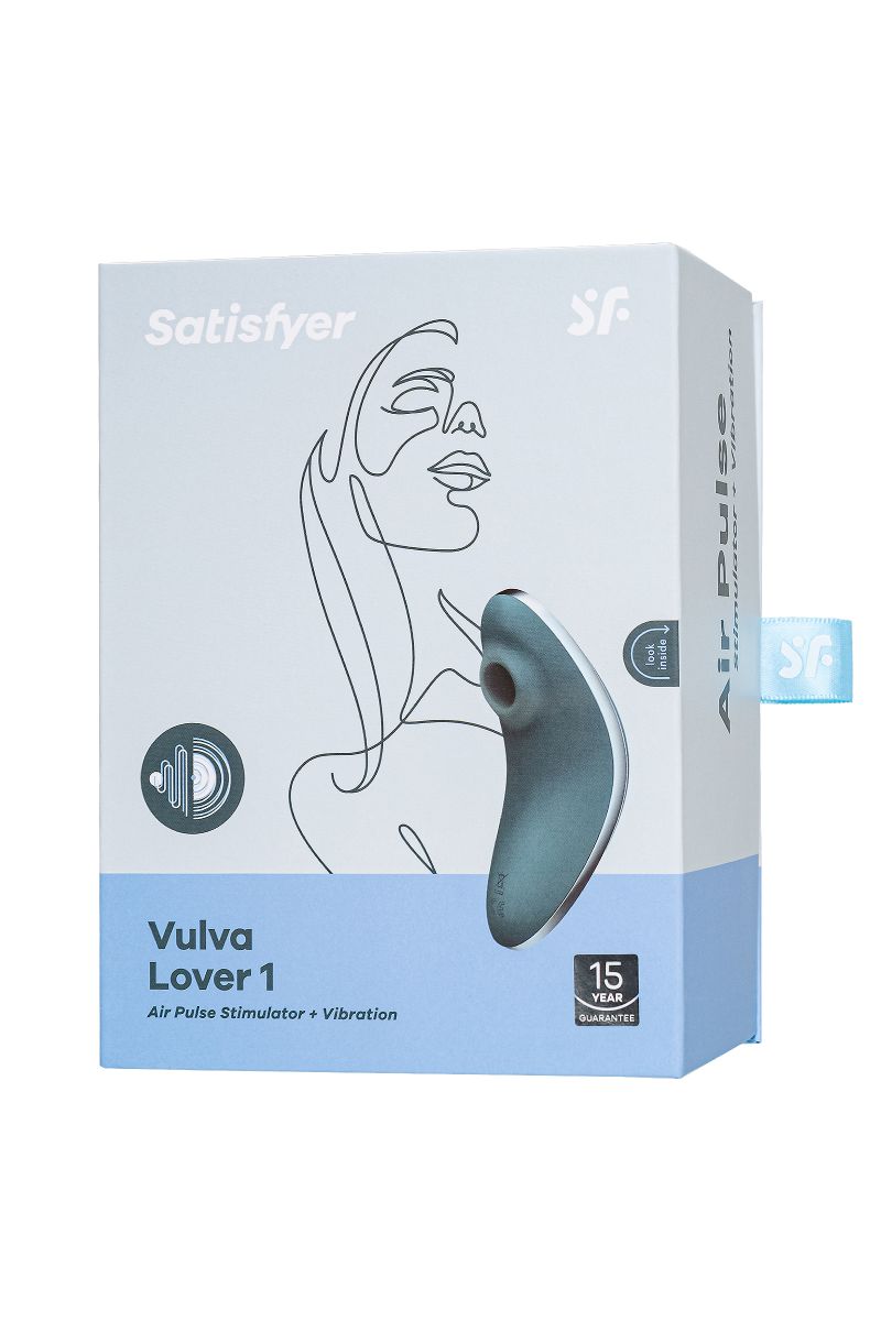 Синий вакуум-волновой вибростимулятор клитора Satisfyer Vulva Lover 1