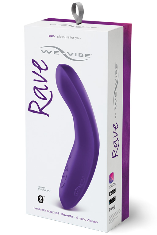 Фиолетовый вибромассажёр We Vibe Rave Purple - 19,3 см.