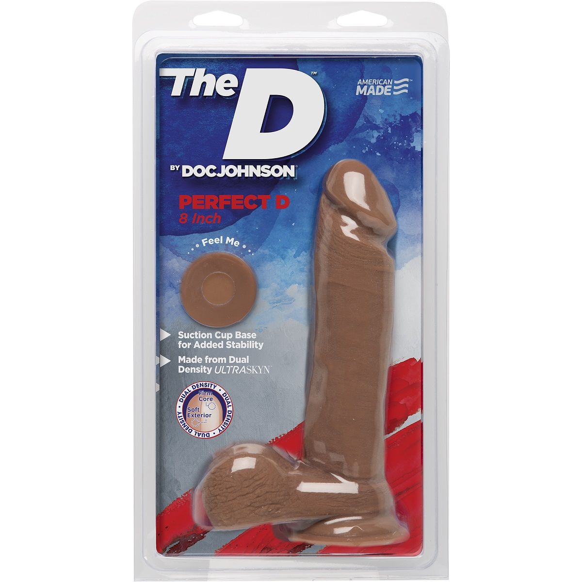 Фаллоимитатор-мулат The D Perfect D 8  Caramel - 20,3 см.