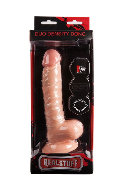 Телесный фаллоимитатор REALSTUFF DUO DENSITY DONG 8INCH - 20,3 см.