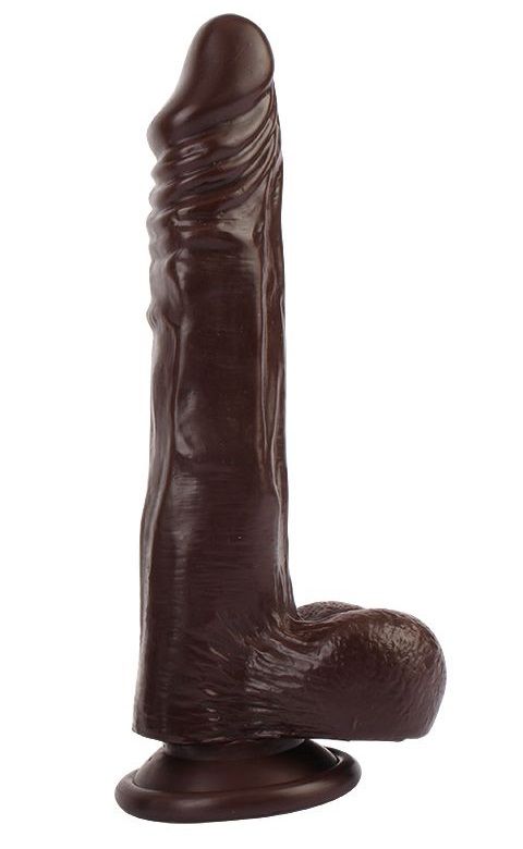 Коричневый фаллоимитатор Do my love 8.5 Dong - 21,5 см.