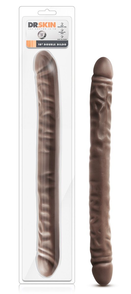 Коричневый двусторонний фаллоимитатор 18 Inch Double Dildo - 45,7 см.