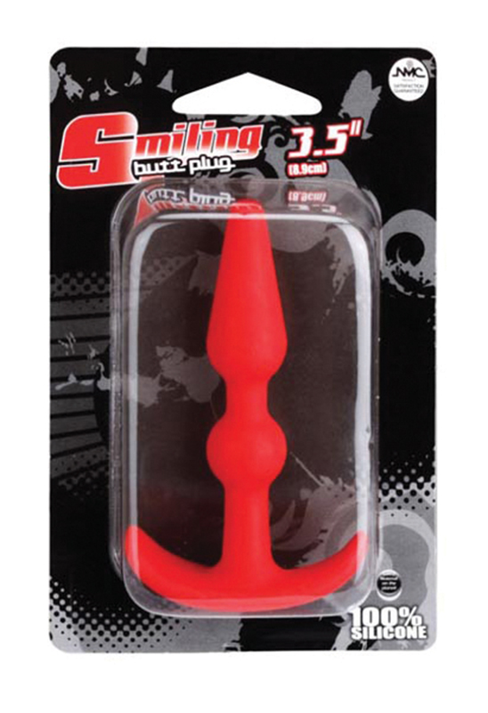 Красная анальная втулка T-SHAPE SILICONE BUTT PLUG RED - 9,9 см.