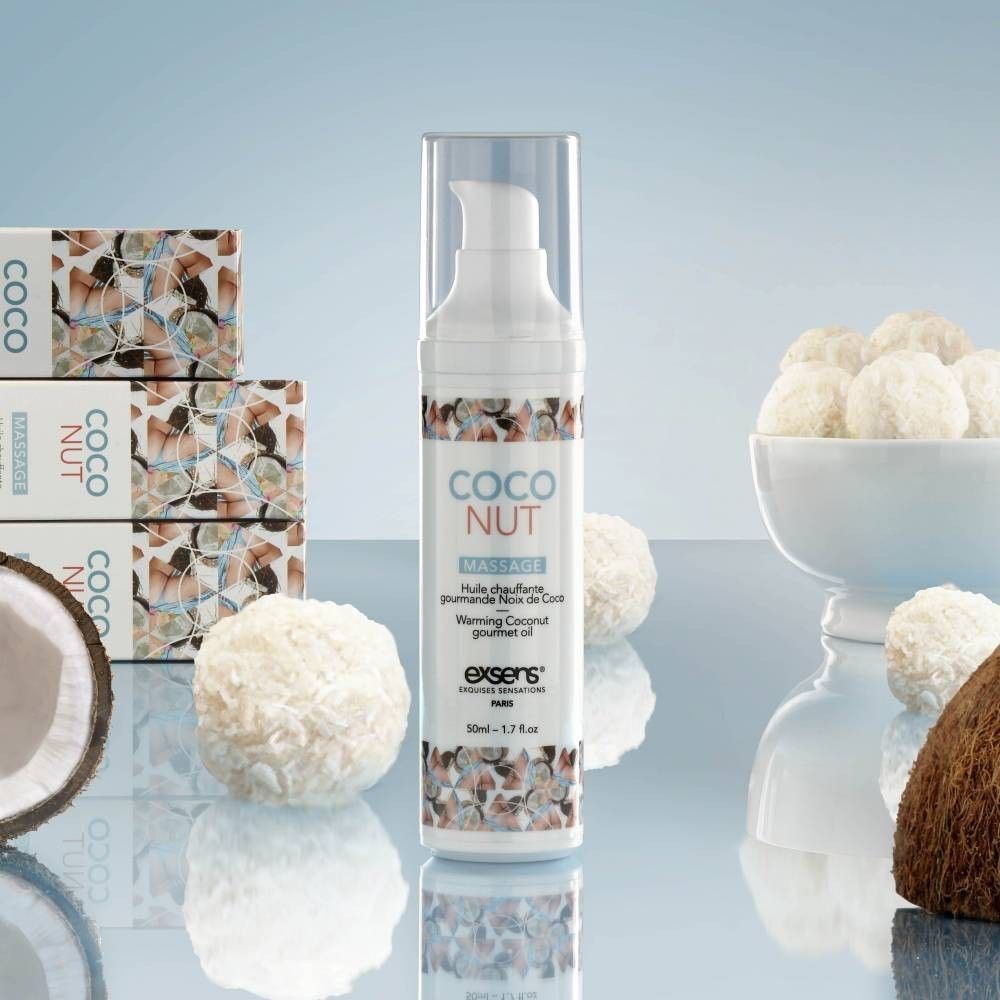 Разогревающее массажное масло с ароматом кокоса Gourmet Coconut - 50 мл.