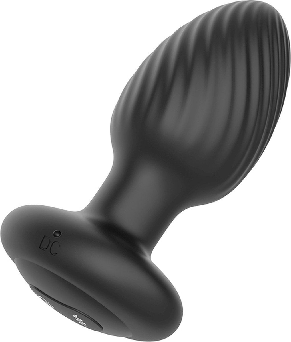 Черная анальная вибровтулка Nexus Tornado Large с функцией вращения