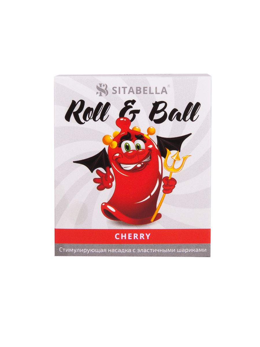 Стимулирующий презерватив-насадка Roll   Ball Cherry