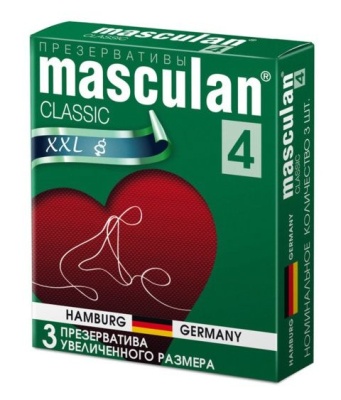 Презервативы Masculan Classic 4 XXL увеличенного размера - 3 шт.