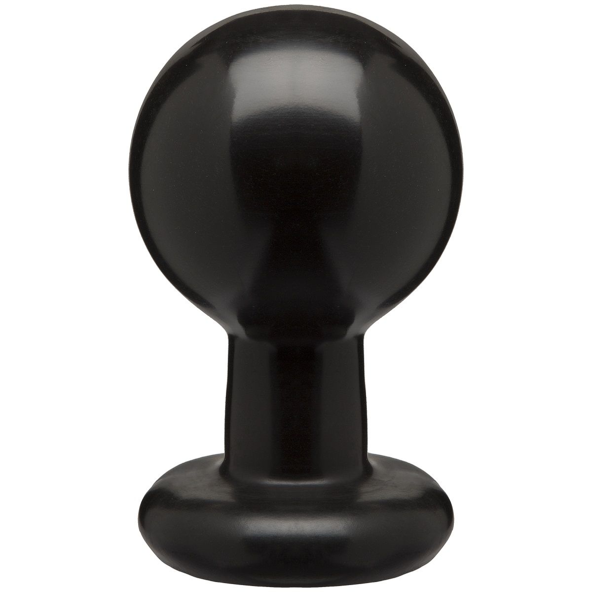Круглая черная анальная пробка Classic Round Butt Plugs Large - 12,1 см.