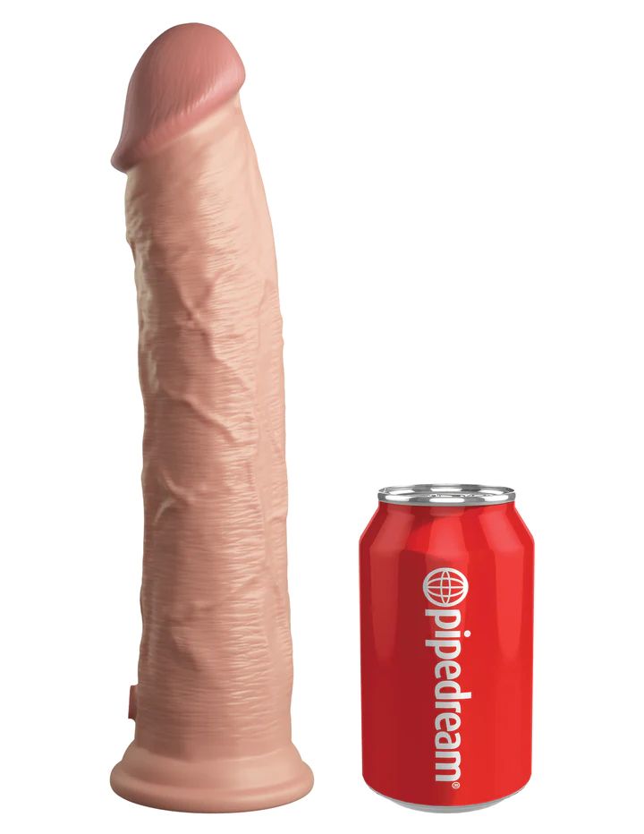 Телесный фаллоимитатор-реалистик King Cock Ellite Dual Density - 28 см.