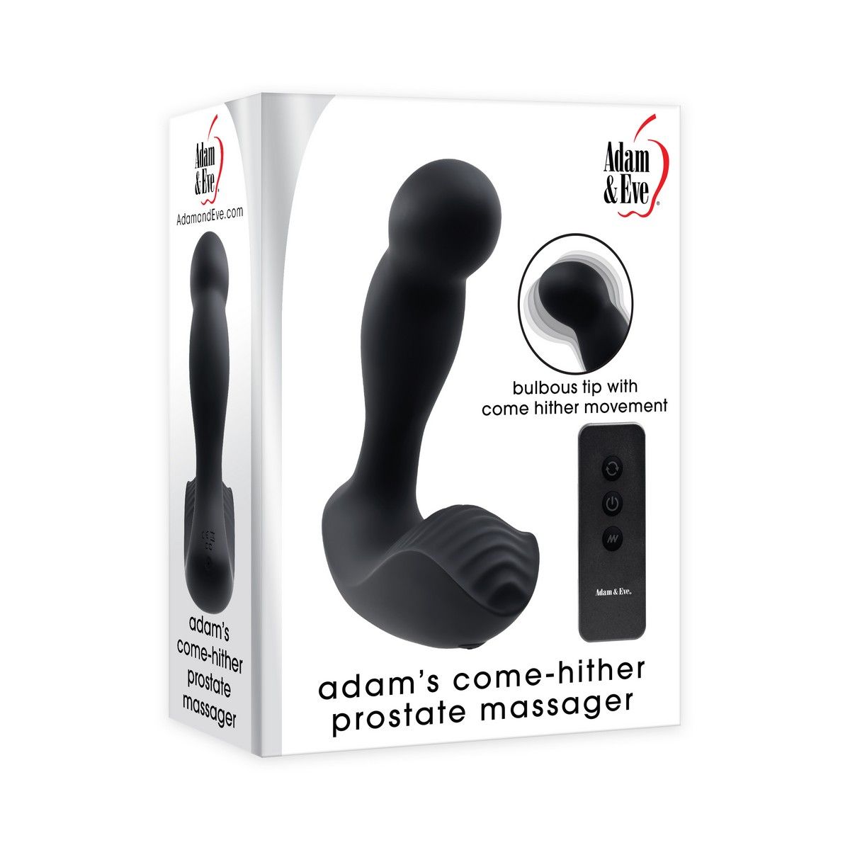 Черный массажер простаты Adams Come-Hither Prostate Massager - 13,5 см.