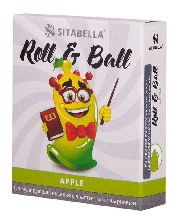 Стимулирующий презерватив-насадка Roll   Ball Apple