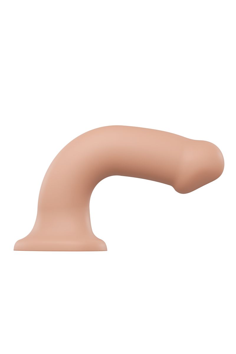 Телесный фаллос на присоске Silicone Bendable Dildo XL - 20 см.