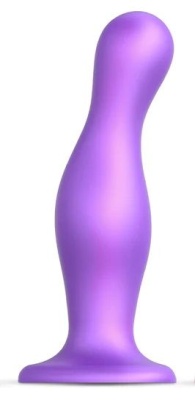 Фиолетовая насадка Strap-On-Me Dildo Plug Curvy size L