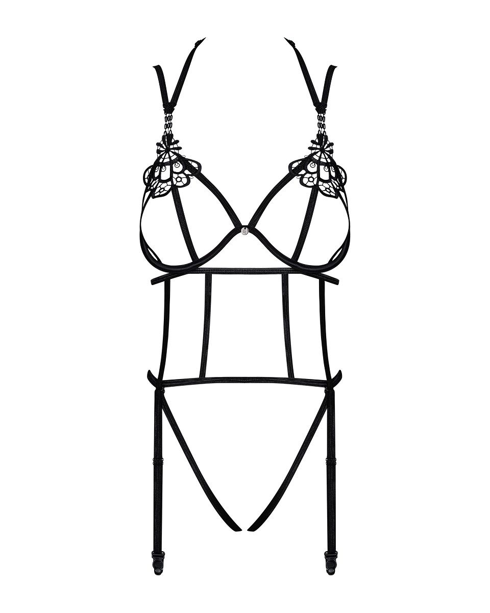 Изящное открытое боди Badossa с кружевными элементами