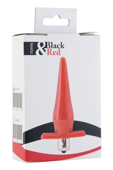 Красная водонепроницаемая вибровтулка Black Red - 12,7 см.