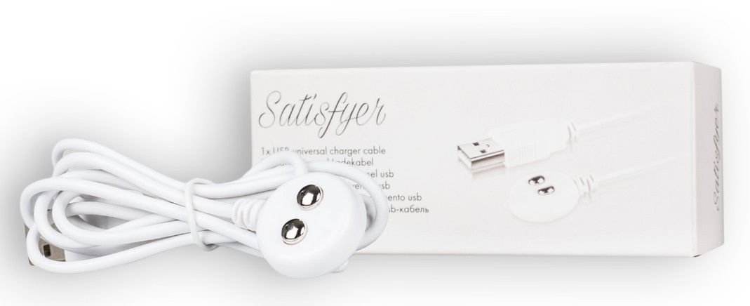 Белый магнитный кабель для зарядки Satisfyer USB Charging Cable