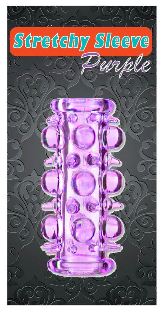 Фиолетовая насадка на пенис с шипами и шишечками