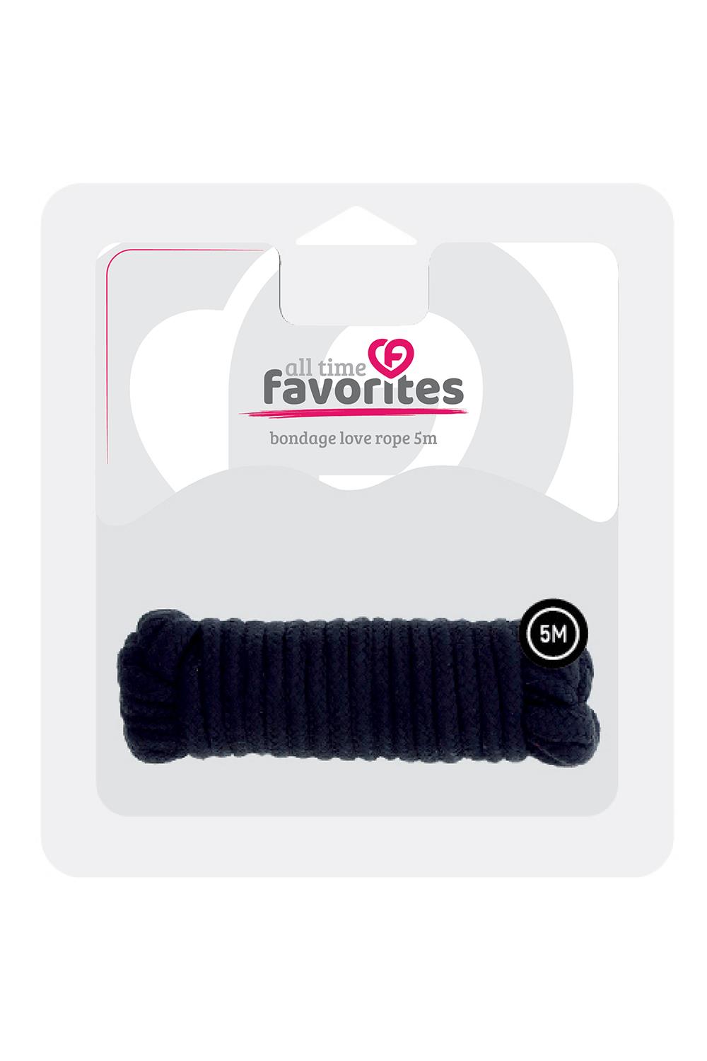 Чёрная веревка для связывания Love Rope - 5 м.