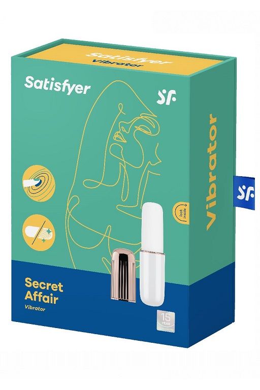 Бело-золотистая перезаряжаемая вибропулька Satisfyer Secret Affair