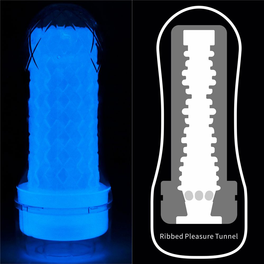 Светящийся в темноте мастурбатор Lumino Play Masturbator Ribbed