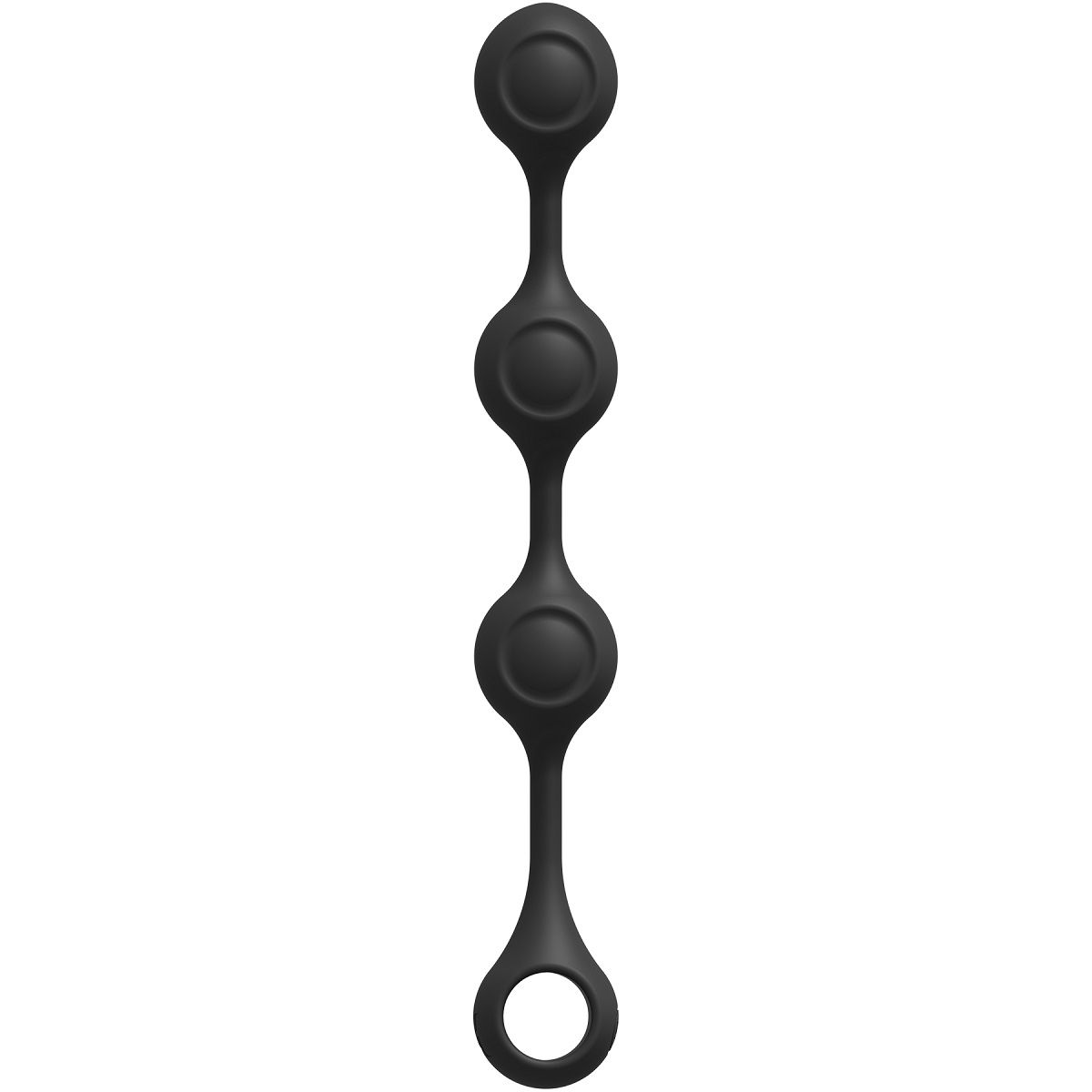 Черные утяжеленные анальные шарики Anal Essentials Weighted Silicone Anal Balls - 34,3 см.