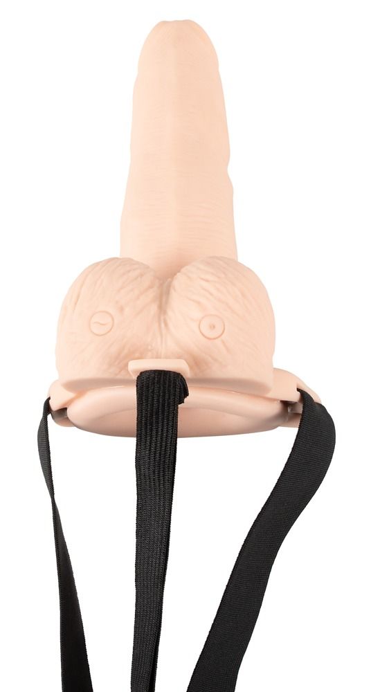 Полый страпон с вибрацией Vibrating Strap-On Sleeve - 17,5 см.