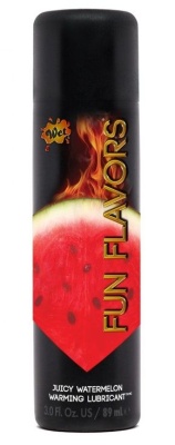 Разогревающий лубрикант Fun Flavors 4-in-1 Juicy Watermelon с ароматом арбуза - 89 мл.