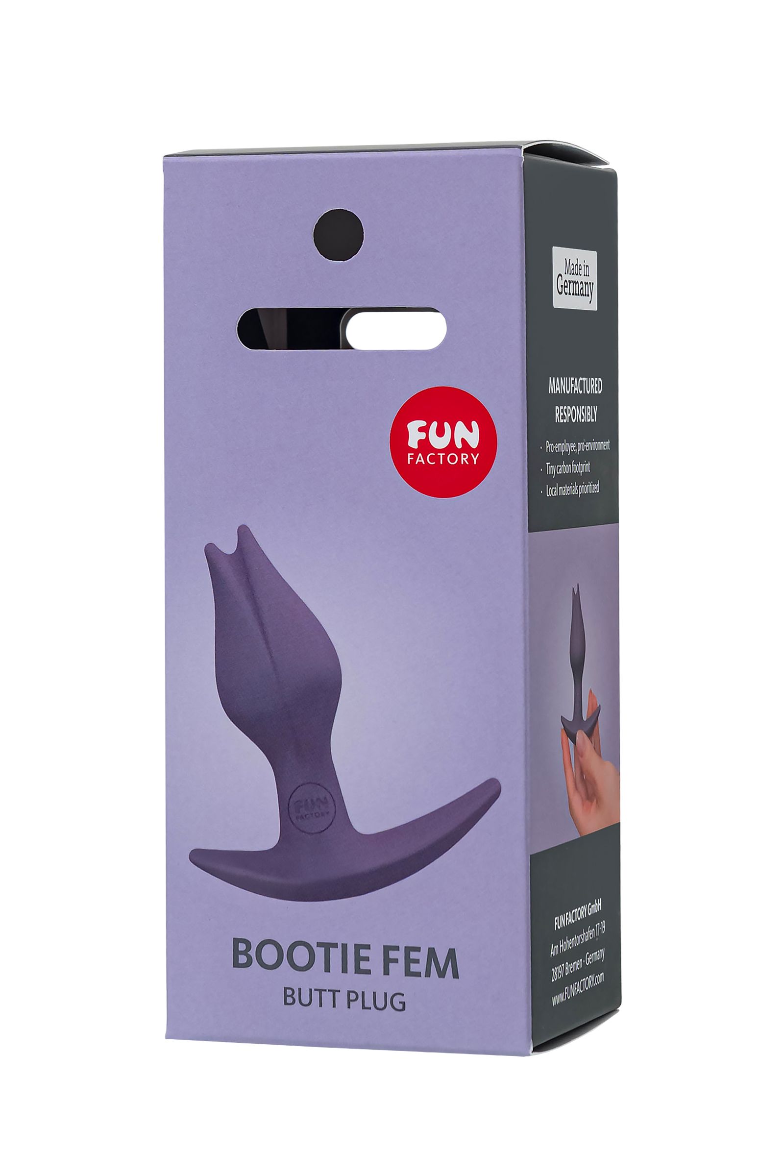 Фиоелетовый анальный стимулятор Bootie Fem - 8,5 см.