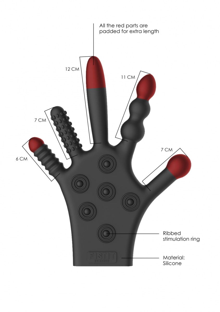 Черная стимулирующая перчатка Stimulation Glove