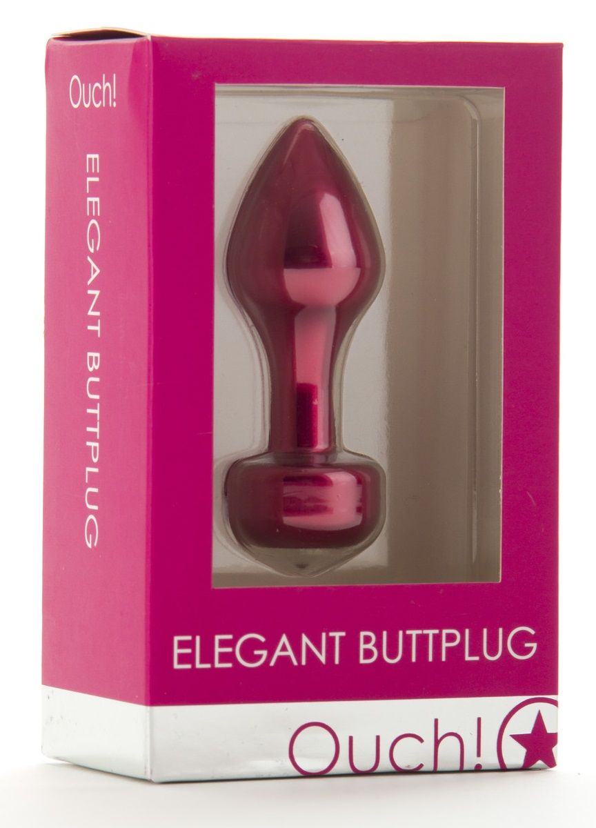 Розовый анальный плаг Elegant Pink - 8,3 см.