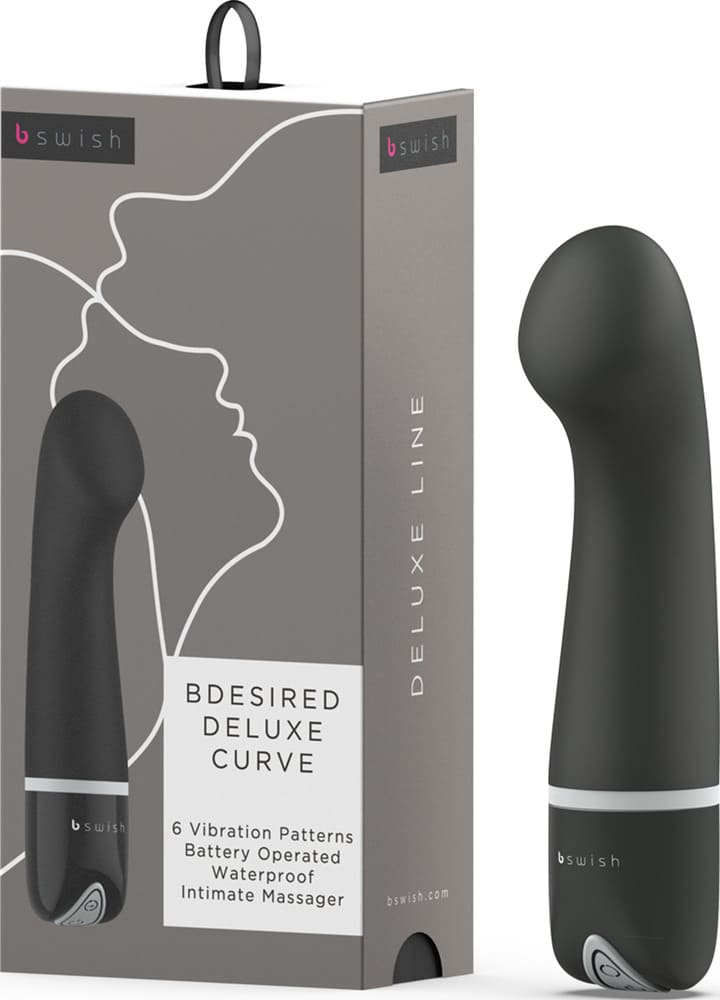 Черный G-вибростимулятор Bdesired Deluxe Curve - 15,2 см.