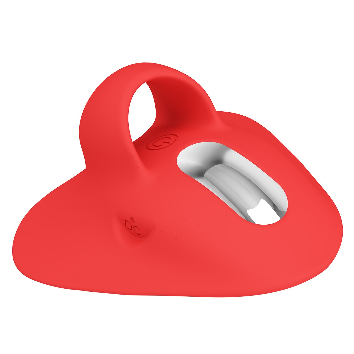 Красный вибратор на палец Carnation