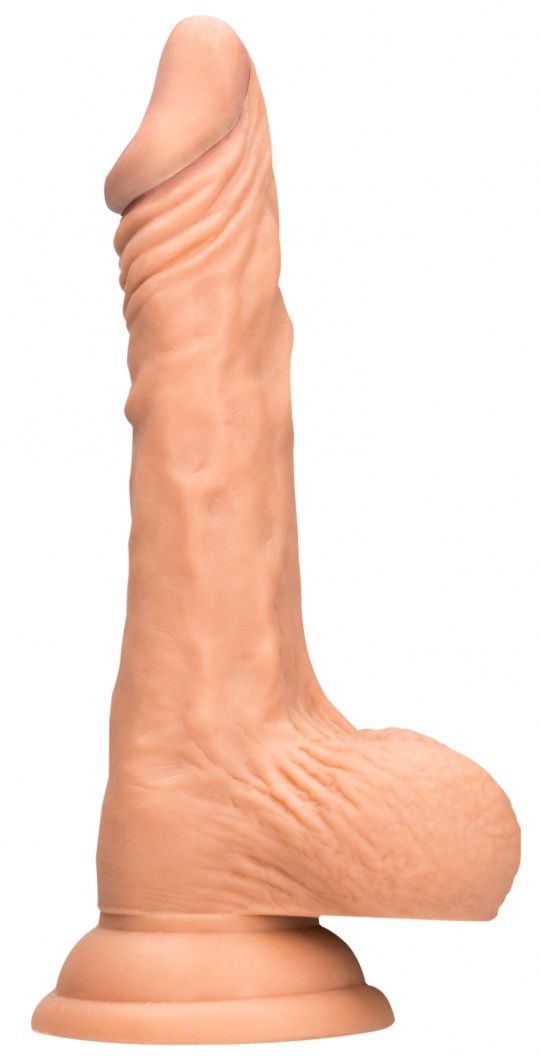 Телесный фаллоимитатор Realistic Dildo With Balls - 25 см.