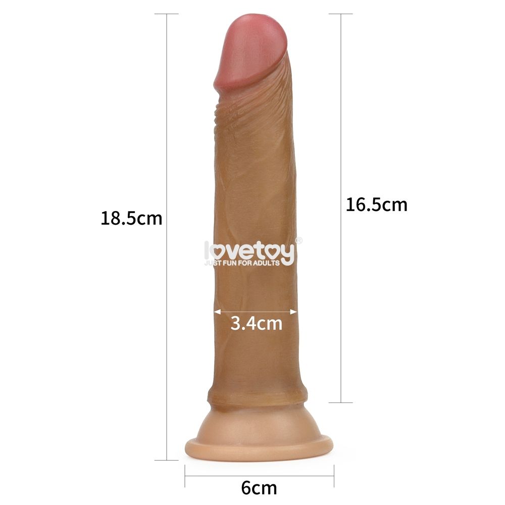Фаллоимитатор 7 Dual layered Platinum Silicone Cock - 18,5 см.