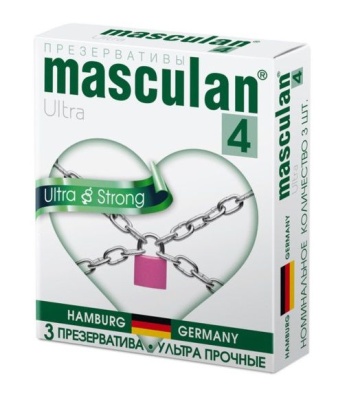 Ультрапрочные презервативы Masculan Ultra 4 Strong - 3 шт.