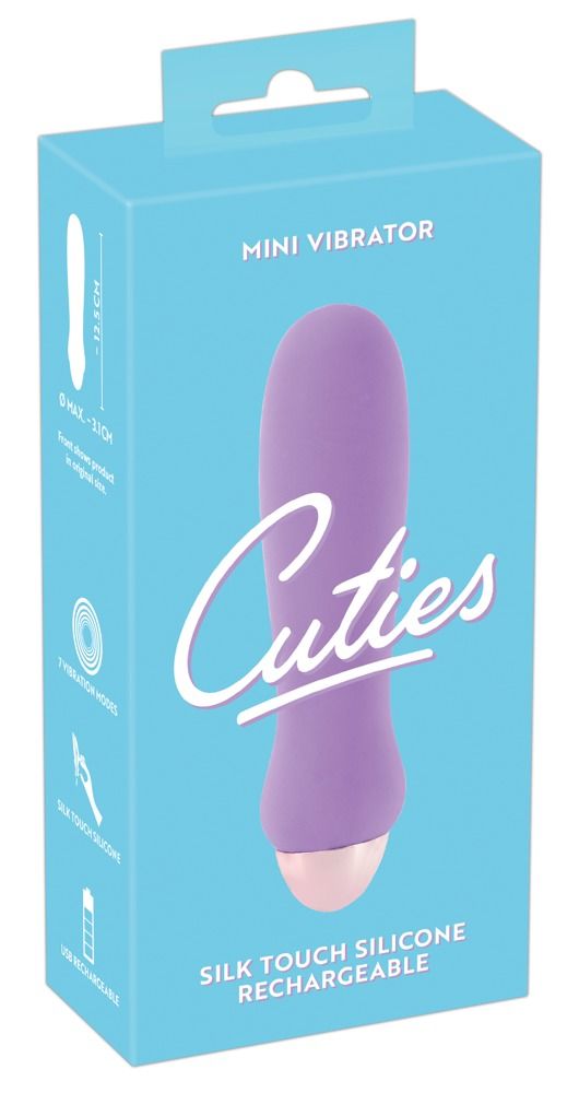 Сиреневый мини-вибратор Cuties Mini - 12,5 см.