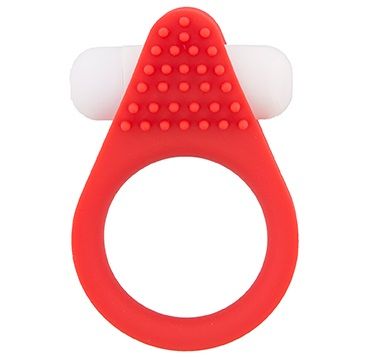 Красное эрекционное кольцо LIT-UP SILICONE STIMU RING 1 RED