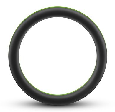 Черно-зеленое эрекционное кольцо Silicone Go Pro Cock Ring