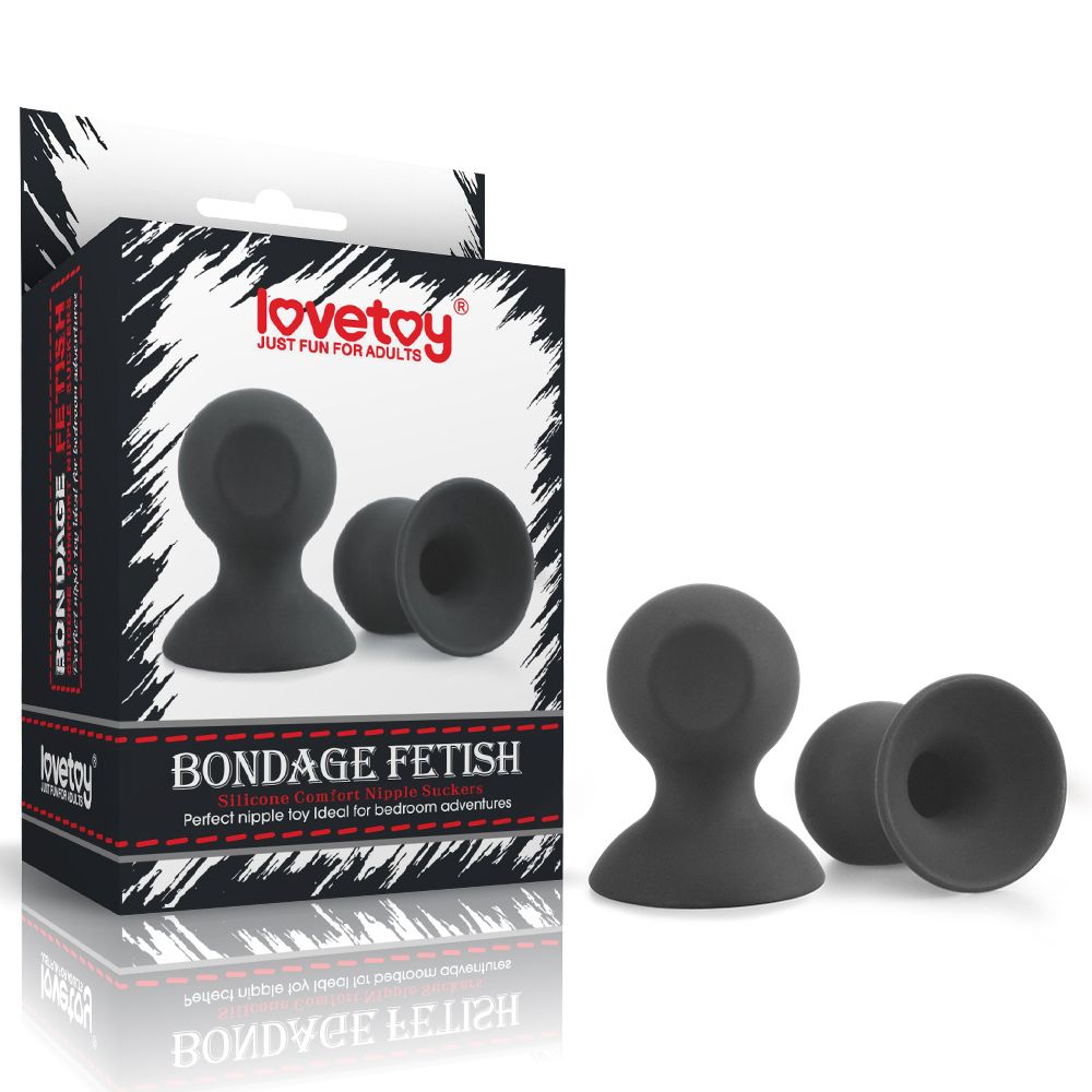 Черные силиконовые присоски на соски Bondage Fetish Silicone Comfort Nipple Suckers