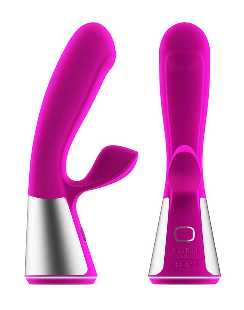 Розовый интерактивный вибратор Kiiroo Ohmibod Fuse - 18 см.