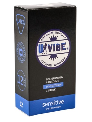 Ультратонкие презервативы Uvibe - 12 шт.