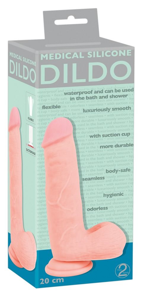 Фаллоимитатор Medical Silicone Dildo - 20 см.