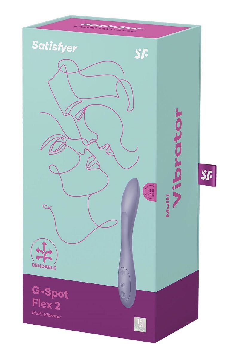 Сиреневый гибкий вибратор Satisfyer G-Spot Flex 2 - 19,5 см.